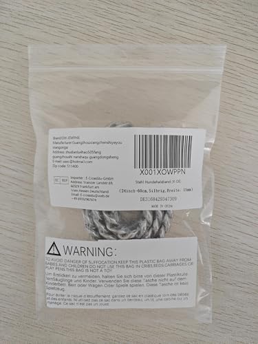 15mm Breite Rostfreier Stahl Hundehalsband Metall Hundehalsband Hundekette Halsbänder Pet Training Walking Halsband (Silbrig,35cm)