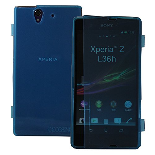 Sony Xperia Z LTE L36h Étui HCN PHONE® Coque silicone gel Portefeuille Livre rabat pour Sony Xperia Z LTE L36h - BLEU