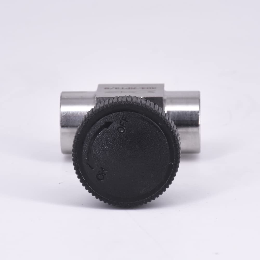 1/8" 1/4" 3/8" 1/2" NPT Female Needle Valve Crane 304 316 Stainless Steel Flow Control Water Gas Oil Propane NWPNLXEA(1/8",BSP_SS316)