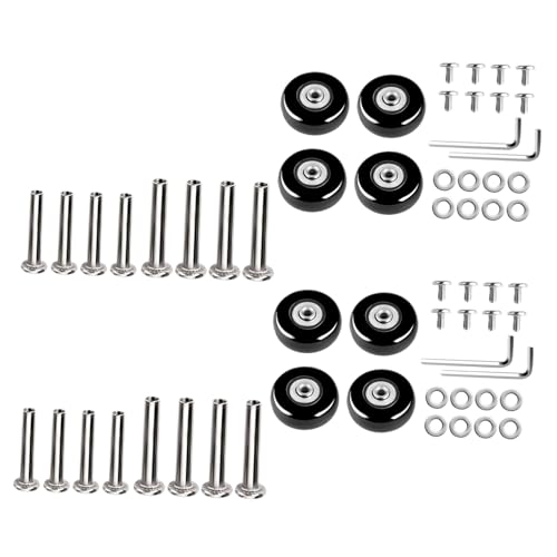 BUGUUYO スーツケース キャスター 交換キット 静音ラバー車輪 迅速簡単取付け 多機能修理用スーツケース用ホイール交換部品