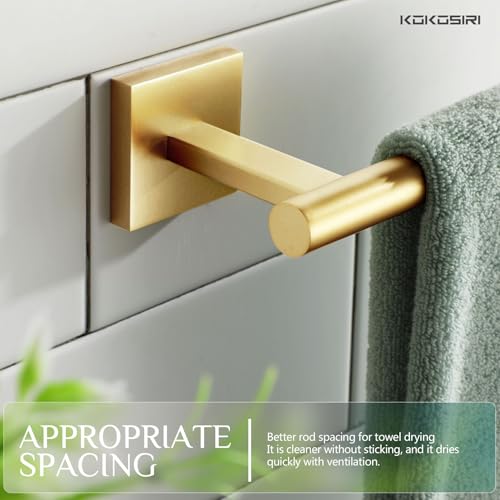 Image of KOKOSIRI Bathroom Towel Bar Gold Hand Towel Holders Wall Mount Toilet Kitchen Cabinet Paper Holder Stainless Steel Bath Accessories, B3008BG