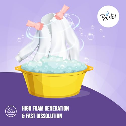 Image of Amazon Brand - Presto! Active Wash Powder 1kg | Tough On Stains | Gentle On Fabrics | Colour-Safe | Refreshing Fragrance | Machine And Hand Wash
