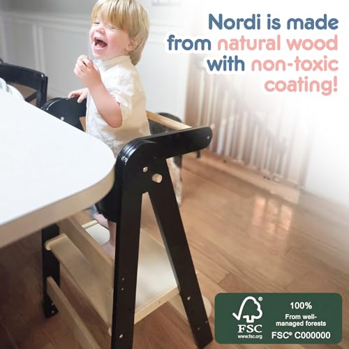 image for HARPPA Nordi Foldable Toddler Kitchen Tower, Kitchen Stool Helper, Sta