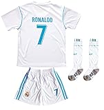 2016/2017 REAL MADRID #7 RONALDO KIDS HOME SOCCER JERSEY & SHORTS YOUTH SIZES (12-13 YEARS)