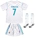2016/2017 REAL MADRID #7 RONALDO KIDS HOME SOCCER JERSEY & SHORTS YOUTH SIZES (12-13 YEARS)