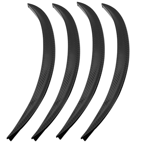 MONOSTORE 汎用 フェンダーモール 車 モール オーバーフェンダー アーチ 車用 フェンダーカバー 泥よけ カーボン調 全長43cm 4枚セット
