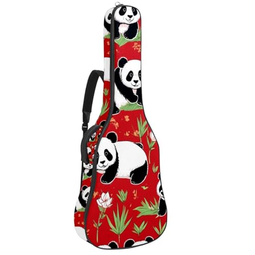 Sac pour guitare étanche à plusieurs poches | Housse guitare acoustique 108 cm antichoc panda