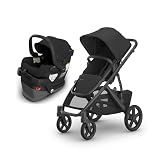 UPPAbaby Vista V3 Stroller + Mesa V3 Car Seat Travel System Combo – Toddler Seat, Bumper Bar, Bug and Rain Shields, Car Seat Base, and Infant Insert Included – Jake (Charcoal)