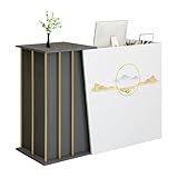 【conception pensée】 améliorez l'image globale de votre bureau avec ce comptoir de Comptoir d'accueil. impressionnez vos invités et collègues avec son style moderne, créant une impression chaleureuse et accueillante.