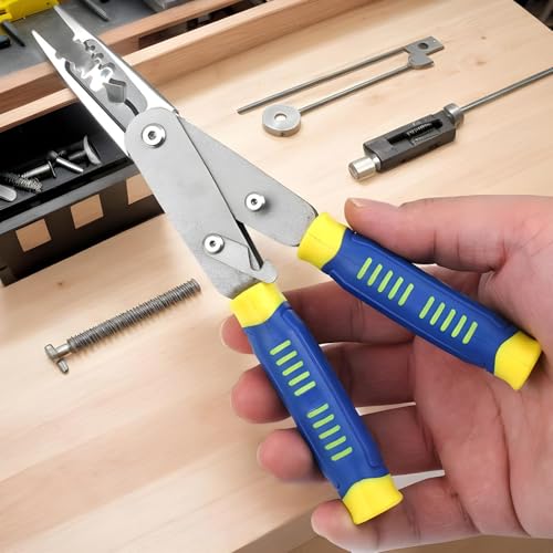 Pince à dénuder pliable multifonction avec dénudeur de câble et sertisseur - 4