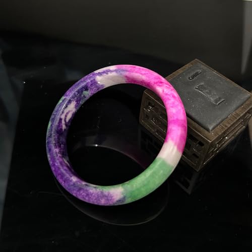 Bracelet en jade pierre colorée véritable de prestige