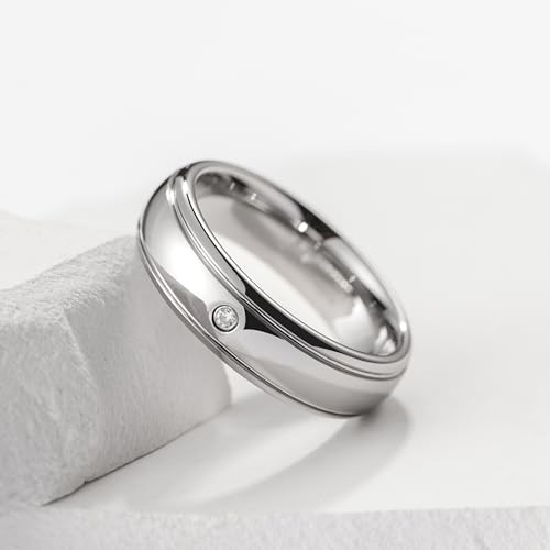 Image of King Will Men's Women's Tungsten Carbide Ring 24k Gold Plated Rose Gold Plated Domed Polished Finish Wedding Band
