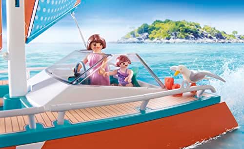 PLAYMOBIL Family Fun 71043 Katamaran, pływa, z możliwością wyposażenia w silniczek podwodny, od 4 lat