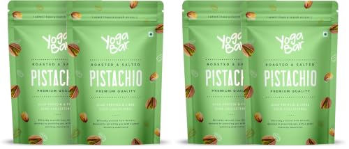 Image of Yogabar Premium Pista 1kg(500g x Pack of 4)|Roasted Salted Pista|Crunchy Pistachios|Tasty & Healthy Nuts |Rich in Protein,Fibre,Gluten Free & Low Calories|Healthy Snacks|