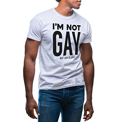 Im Not Gay but 20 is 20 GBP Camiseta de Hombre Blanca Size S