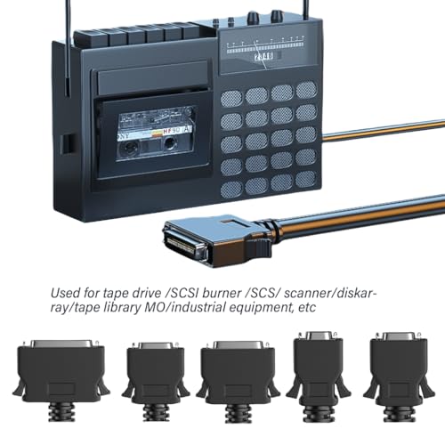 GMBYLBY SCSI CN14/20/26/36/50 Male to Male Signals Transfer Cable for Tape Drives and Scanners, 1.5m