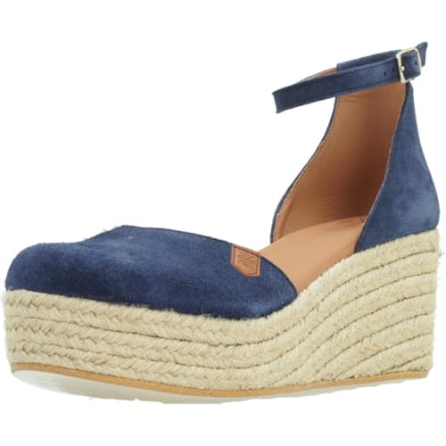 POPA Cb34003 - Espadrilles Compensées pour Femme en Bleu Marino