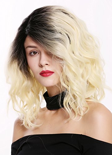 WIG ME UP - LO1702-MF-YS763S2 Quality women's wig lady lace front partial monofilament curls voluminous parting ombre black blonde - Image 3