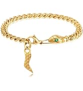 Collier Or Joo&Rind pour Femme, Chaîne Acier Inoxydable Perle Plaqué Or 18k, Bijoux Bohème Cadeaux Femmes