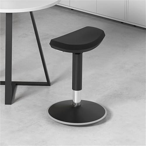 Image of Standing Desk Stool, Adjustable Height Standing Chair, Anti Slip Bottom Ergonomic Wobble Stool, 360 Rotation Wobble Chair, Standing Stool with Soft Cushion(Black,56-82cm /22-32.3in)