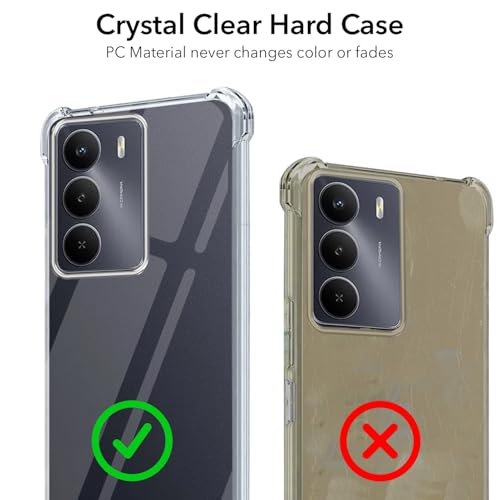 Image of Jkobi Shockproof Crystal-Clear Back Cover for Realme Narzo 80 Lite 5G (Anti Yellow Case | Drop & Camera Protection | Hard Polycarbonate)