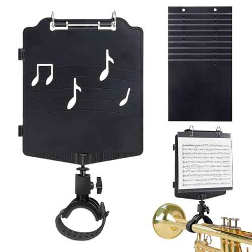 Soporte de música portátil GkgWuxf, Marching Lyre | Soporte de libro de música ligero,Estante de pantalla ajustable, Suministros de juego de flautas para tambor y tambor de bajo