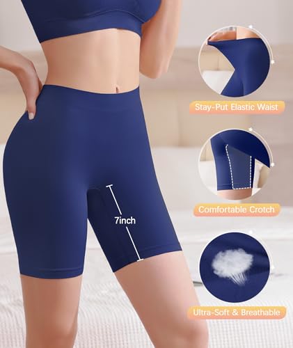Image of BESTENA Slip Shorts for Under Dresses Seamless Smooth Workout Yoga Bike Shorts for Women