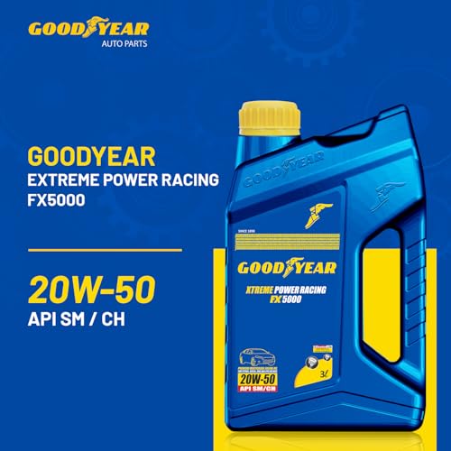 Image of GOODYEAR 3.0 Ltrs 20W50 API SM /CH Xtreme Power Racing FX 5000 | Premium Multigrade Mineral Engine Oil For Petrol, Diesel & CNG Vehicle Engines | For Enhanced Engine Protection & Longetivity