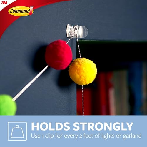 Command 17026CLR-ES Decorating Clips, Clear, 20-Clips (2 Pack) - image 5