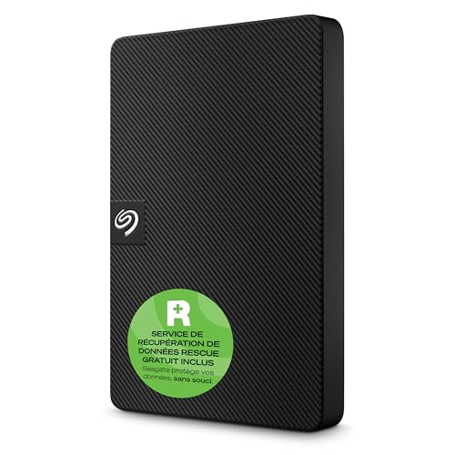 Seagate Expansion, 2 TB, External Hard Drive HDD, 2.5 Inch, USB 3.0, PC & Notebook, 2 Years Rescue Services (STKM2000400)