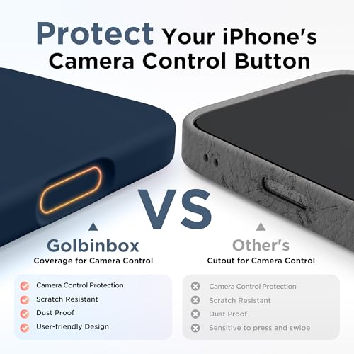 Image of GolbinBox Magnetic for iPhone 17 Pro Case, Silicone Cover, Ocean Blue