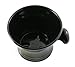 Edwin Jagger RN46 Traditional Porcelain Luxury Shaving Bowl with Handle for Shaving Cream or Shaving Soap for Men and Women (Black)