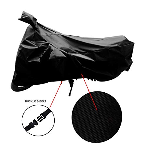 Image of Kandid Black Dust Proof & Water Resistant Double Mirror Pocket Bike Cover for Yamaha Rx100