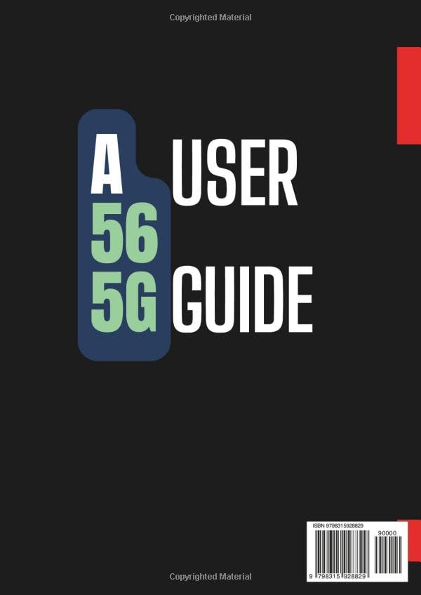 Back cover of the Samsung Galaxy A56 User Guide book, showing a simple graphic design.