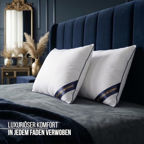 Utopia Bedding 2er Set Kissen 30x50 cm, Kissenfüllung für Bett und als Dekokissen, Sofakissen, Zierkissen für Couch (Weiß)