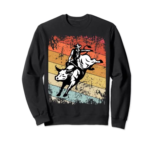 Vintage Bull Rodeo Retro Bull Maglia da equitazione per Cool Cowboy Felpa