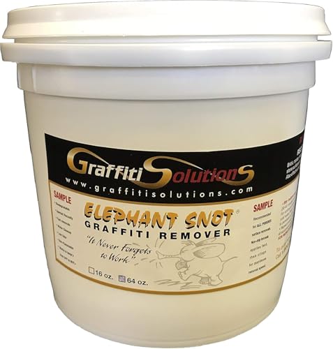 Graffiti Solutions Elephant Snot Graffiti Remover (64 oz) | Biodegradable Formula for Swift Graffiti Elimination on Porous Surfaces | Trusted by Professionals