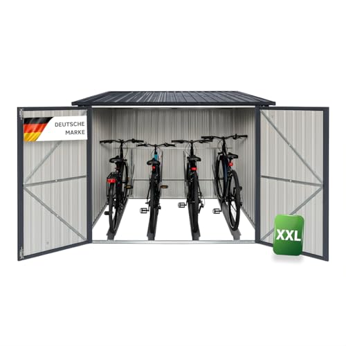 ALBATROS XXL Fahrradgarage Metall wetterfest & abschließbar, für 4...
