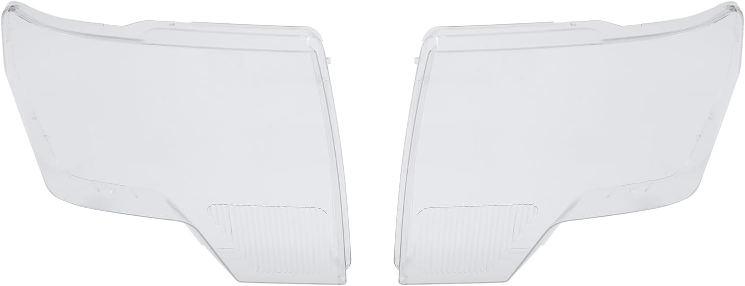 Pair Headlight Lens Cover Compatible with Ford F-150 SVT Raptor 2009 2010 2011 2012 2013 2014 Front Left & Right Headlamp Lens Cover Clear Headlight Headlamp Cover Driver & Passenger Side