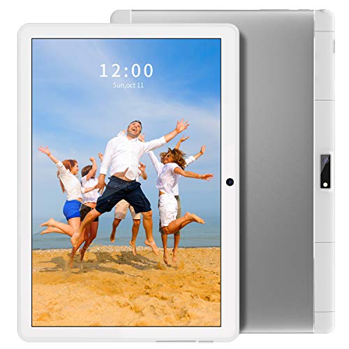 Tablet 10 Pulgadas, Tablet Móvil 3G de Cuatro Núcleos Android 9.0 con Tarjeta SIM Dual, WiFi, Bluetooth, Expansión de ROM de 32GB / 128GB, Pantalla Táctil HD, Cámara Dual de 5MP + 2MP, GPS 【Blanco】