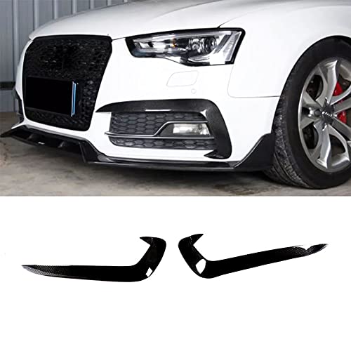 TGFOF Couvercle de Phare antibrouillard Avant de Voiture Convient pour Audi A5 B8 S Line S5 2Door 4 Portes 2012-2016 antibrouillard Canards Splitter Fins Cap (Glossy) Cover