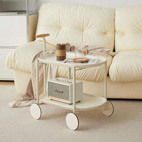 Mesa auxiliar de sofa tipo carrito de bar con ruedas para servir 5