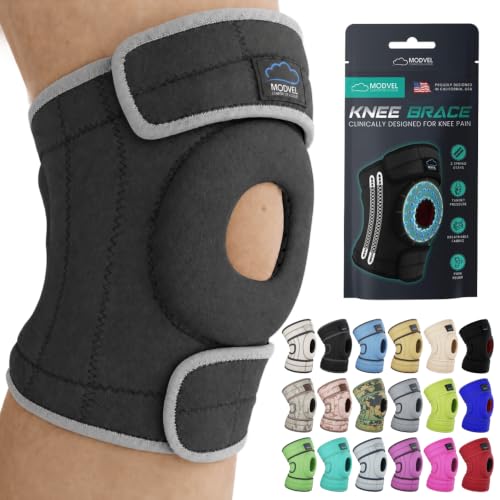 Modvel ELITE Knee Brace for Men &amp; Women – Patella Gel Pads &amp; Side Stabilizers for ACL, Meniscus Tear, Arthritis &amp; Injury Recovery – Maximum Support for Running, Sports &amp; Joint Pain Relief
