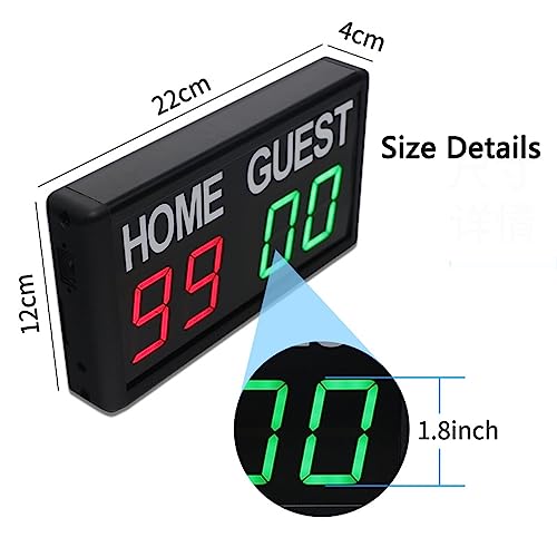 Marcador electrónico digital LED 4 dígitos con control remoto miniatura 3