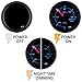 GlowShift Tinted 7 Color 15 PSI Turbo Boost/Vacuum Gauge Kit - Includes Mechanical Hose, T-Fitting & Wiring - Multi-Color Display - Black Dial - Smoked Lens - for Car & Truck - 2-1/16