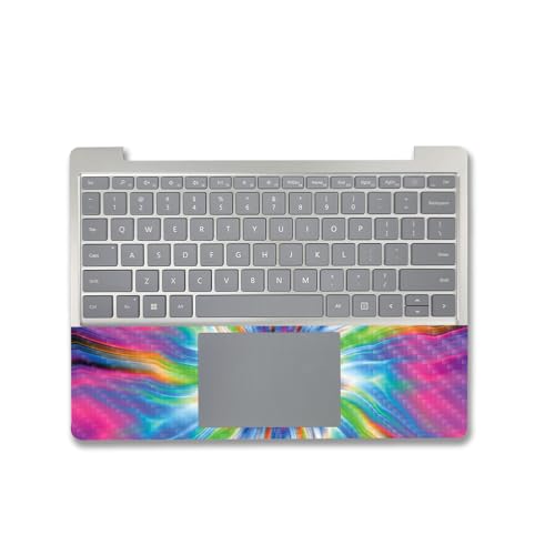 Image of MightySkins Carbon Fiber Skin Compatible With Microsoft Surface Laptop Go 3 (2023) Full Wrap Kit - Prismatic Vortex | Protective, Durable Textured Carbon Fiber Finish | Easy To Apply | Made in the USA