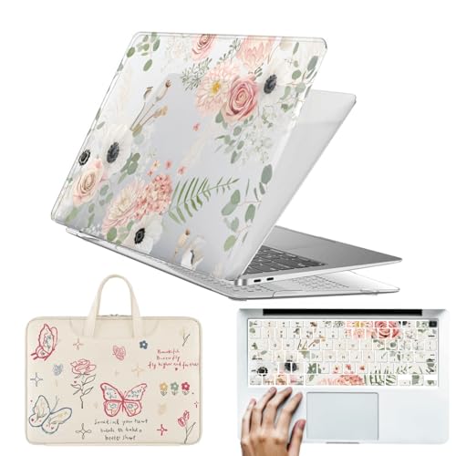 Coque MacBook Air 11 Pouces Fleurs Transparentes pour Modèles A1370 A1465