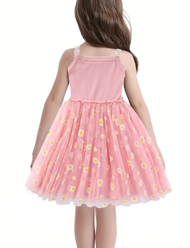 Happy Cherry Toddler Girls Tutu Dress Tulle Cami Dresses Casual Ruffle Sundress Sleeveless Mesh A Line Flowy Party Birthday4