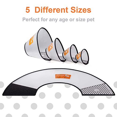 Image of Generic Adjustable Dog Recovery Cone Collar, Transparent PVC, Extra Large (17.1 inch - 19.7 inch)
