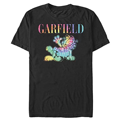 T-Shirt Garfield Homme Nickelodeon Tie-Dye en Coton Anti-Déformation